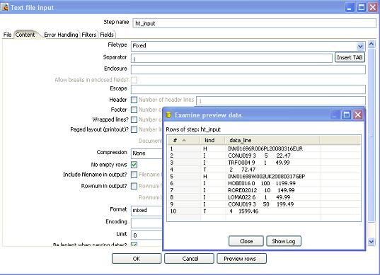 Extract with the invoices